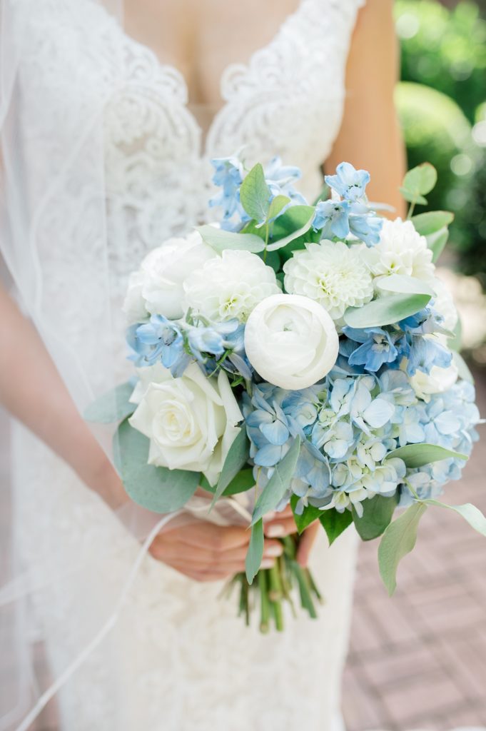 bridal bouquet held by a bride