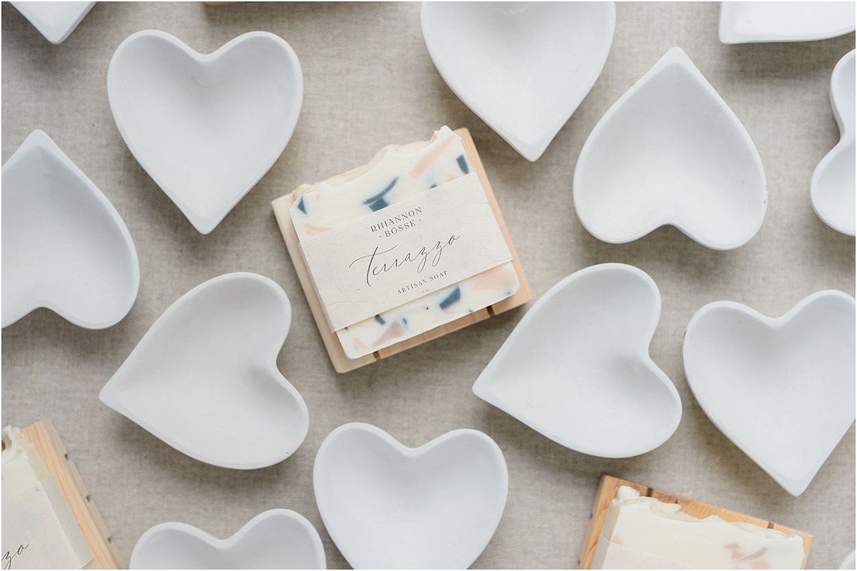 rb soap co, artisan soap, heart dishes